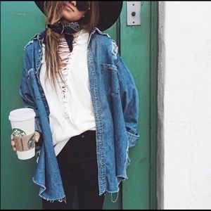 LF oversized denim shirt